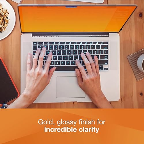 3M Gold Privacy Filter for MacBook Pro 16 with Comply Attachment System for Flip-Share, Reversible Gold/Black, Reduces Blue Light, Screen Protection (GFNAP009) 16 Apple MacBook Pro