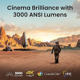 BenQ TK705STi 4K HDR Short Throw Projector, 3000 ANSI Lumens, Google TV, Netflix, Low Input Lag, Auto Image Adjustment, Bluetooth, HDMI 2.1, 150 Big Screen, MEMC, HDR10+, Compact Living Room Setup