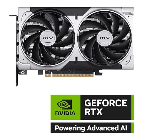 MSI Gaming RTX 5050 8G Ventus 2X OC Graphics Card (8GB GDDR6,128-bit, Extreme Performance: 2617 MHz, DisplayPort x3 2.1a, HDMI 2.1b, NVIDIA Blackwell Architecture)