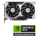 MSI Gaming RTX 5050 8G Ventus 2X OC Graphics Card (8GB GDDR6,128-bit, Extreme Performance: 2617 MHz, DisplayPort x3 2.1a, HDMI 2.1b, NVIDIA Blackwell Architecture)
