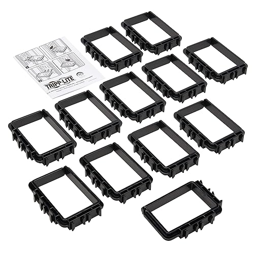 Tripp Lite Cable Management D-Rings for Rack Enclosures - Button Mount, Large, 3 x 4 in., 12 Pack
