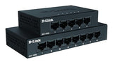 D-Link 8 Port Gigabit Ethernet Unmanaged Metal Desktop Switch, Plug and play, QoS, Cable Diagnostics, Fanless Quiet Operation, Rugged Metal Housing, Energy-Efficient Ethernet (DGS-108GL)