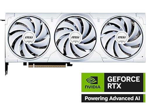 MSI Gaming RTX 5080 16G Ventus 3X OC White Graphics Card (16GB GDDR7, 256-bit, Extreme Clock TBD MHz, DisplayPort x 3 2.1a, HDMI 2.1b, NVIDIA Blackwell Architecture)