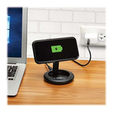Eaton Tripp Lite Series Wireless Charger Stand, 10W Magnetic Charging Stand, QI-Enabled Phone Compatible for iPhone & Android, Adjustable Stand, 3ft Cable, Black, 1-Year Warranty (U280M-S01-10-BK) Charging Stand Black