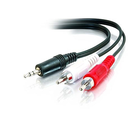 C2G/Cables To Go Legrand - C2G 3.5MM to RCA Y-Cable, 6 Foot Y Splitter Audio Cable RCA, Male to Male 3.5MM to RCA Audio Cable, 1 Count, C2G 40423 1 Count (Pack of 1)