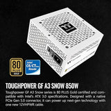 Thermaltake Toughpower GF A3 Snow Edition 850W 80+ Gold Full Modular SLI/Crossfire Ready ATX 3.0 Power Supply; PCIe Gen.5 450W 12VHPWR Connector Included; PS-TPD-0850FNFAGU-N; 10 Year Warranty