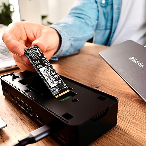 Verbatim Vi5000 NVMe M.2 Internal SSD, Internal SSD Drive with 2TB Data Storage and PCIe Gen 4 Interface, Solid State Drive for Gaming PC and Playstation 5, Black