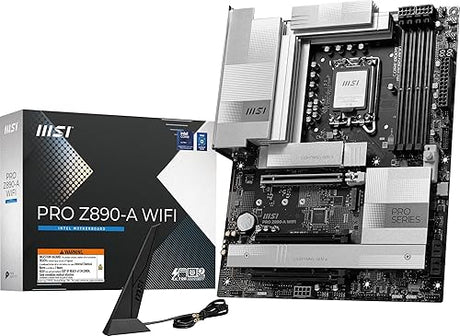 MSI PRO Z890-A WiFi Motherboard (Supports Core Ultra Series 2 Intel Processors, LGA 1851, DDR5, PCIe 5.0, M.2, SATA, 5Gbps LAN, USB Type-C, Wi-Fi 7, Bluetooth 5.4, Thunderbolt 4, ATX)