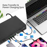 SIIG 16-Port Industrial 600W USB-C PD Charging Station Hub - 5Gbps Transfer Speeds, 30W 14-Port, 100W 2-Port, Metal, Surface Mountable Housing, Auto Fan Control, ESD Protection (ID-US0B11-S3)