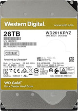 Western Digital 26TB WD Gold Enterprise Class SATA Internal Hard Drive HDD - 7200 RPM, SATA 6 Gb/s, 512 MB Cache, 3.5 - WD261KRYZ