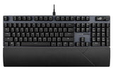 ASUS ROG Strix Scope II Gaming Keyboard, pre-lubed ROG NX Snow Linear Mechanical switches, Sound-dampening Foam, PBT doubleshot keycaps, Streaming hotkeys, Multi-Function Controls, Wrist Rest Snow Switch