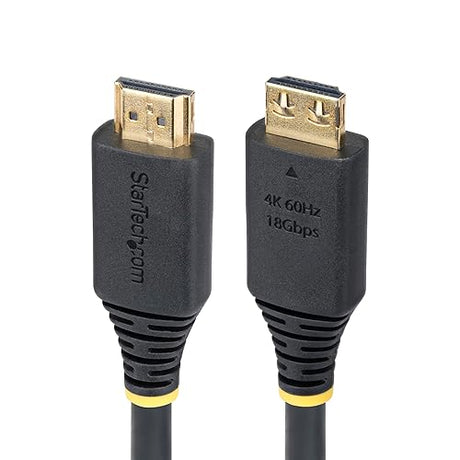 StarTech.com 6ft (1.8m) High Speed HDMI Cable with Gripping Connectors, 4K 60Hz/1440p 144Hz, 18Gbps, UHD HDMI 2.0 Cord, TPE Jacket