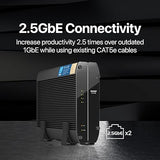 QNAP TS-410E-8G-US 4 Bay Professional fanless Desktop NAS with Intel Celeron Quad-core Processor, 8 GB DDR4 RAM and Dual 2.5GbE (2.5G/1G/100M) Network Connectivity (Diskless)