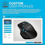 JLab Epic Wireless Mouse, Connect Via Bluetooth or USB Wireless Dongle, Multi-Device Toggle, Up to 3 Devices, OLED Display, Custom User Profiles, Adjustable Tracking, Full-Size