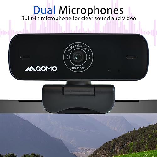 QOMO 1080P/30 fps Webcam with Microphone, 77 Degree FOV, USB Plug and Play, for Streaming, Video Conferencing, Zoom, Microsoft Teams, Google Hangouts, FaceTime, Gaming.