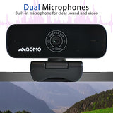 QOMO 1080P/30 fps Webcam with Microphone, 77 Degree FOV, USB Plug and Play, for Streaming, Video Conferencing, Zoom, Microsoft Teams, Google Hangouts, FaceTime, Gaming.