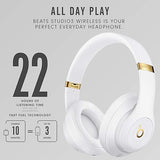 Beats Studio3 Wireless Noise Cancelling Over-Ear Headphones - Apple W1 Headphone Chip, Class 1 Bluetooth, 22 Hours of Listening Time, Built-in Microphone - White White Studio3