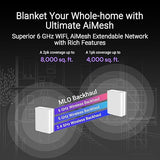 ASUS ZenWiFi BQ16 Pro Quad-Band WiFi 7 Mesh Router (1 Pack), up to 4000 sqft, 2X 10G Ports Each, Smart Home Master with Multi-SSID, VPN & Parental Controls, Subscription-Free Security, AiMesh WiFi 7 |BE30000 |Quad Band | 1PK