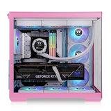 Thermaltake View 380 TG ARGB Mid Tower Chassis; 4x120mm ARGB Lite Fans Included; 360mm Radiator Support; 415mm GPU Clearance; Hidden Connector Support; Bubble Pink; CA-1Z2-00MAWN-00