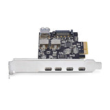 StarTech.com 5-Port USB PCIe Card, USB 3.2 10Gbps, PCI Express Card with 4X USB-C Ports, 1x USB-A Internal Port