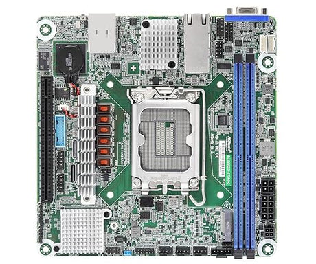 ASRock Rack Server Motherboard EC266D2I-2T/AQC Mini-ITX 2X 10GLan Single Socket V1 (LGA 1700) Intel Xeon E-2400 Series