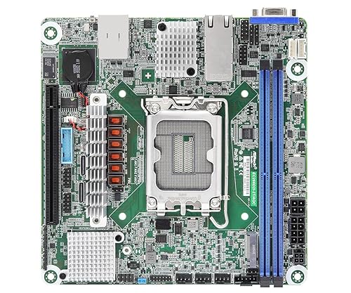 ASRock Rack Server Motherboard EC266D2I-2T/AQC Mini-ITX 2X 10GLan Single Socket V1 (LGA 1700) Intel Xeon E-2400 Series