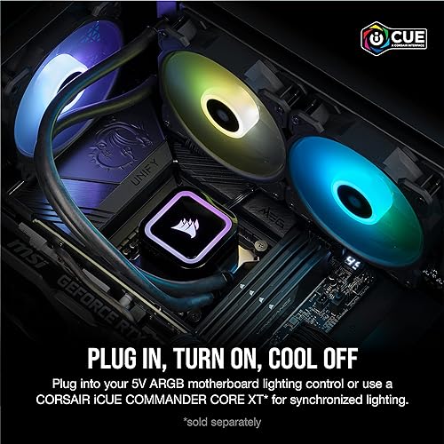 Cooler Elite Corsair – CPU RGB Dynamic - 32 RGB - H100x SP12 LEDs Liquid