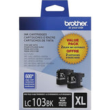 Brother LC103XL Black Ink Cartridge Value Pack