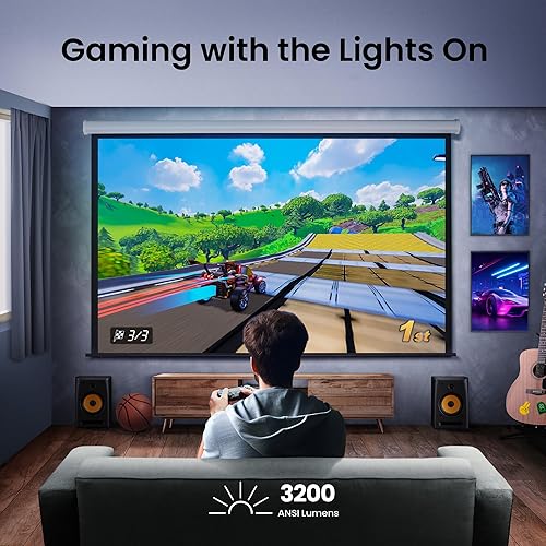 BenQ TK710STi 4K HDR Laser 3200 Lumens Movie and Gaming Short Throw Projector with 4ms Response Time | 240Hz Refresh Rate | HDR10 & HLG | Android TV with Netflix Chromecast & AirPlay | 3D Keystone Laser 100 @ 5 ft