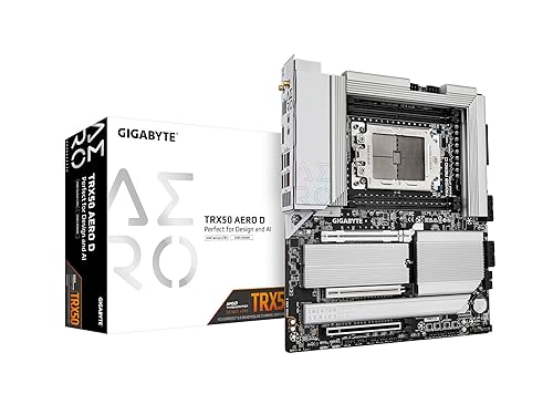 GIGABYTE TRX50 AERO D (sTR5/ AMD/ TRX50/ E-ATX/ DDR5/ PCIe 5.0 M.2/ PCIe 5.0/ USB4 Type-C/Wi-Fi 7/ Marvell 10GbE/ Motherboard)