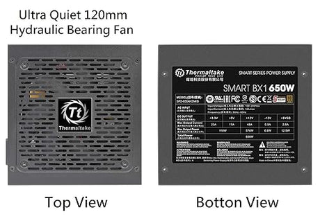 Thermaltake Smart BX1 650W Bronze SLI/Crossfire Ready Continuous Power ATX12V v2.3 / EPS v2.92 80 Plus Bronze Certified 5 Year Warranty Non Modular Power Supply PS-SPD-0650NNFABU-1, 80+ Bronze 80+ Bronze 650W Power