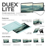 Duex Lite New Mobile Pixels Portable Monitor (2025 Upgraded), 12.5 Full HD IPS Laptop Screen Extender, USB C/HDMI Powered Plug and Play,Windows/Mac/Android/Switch Compatible (Jadeite Green) 12.5 Duex Lite (Jadeite Green)