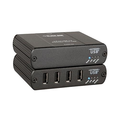 Black Box Network - IC408A-R2-4 Port USB 2.0 Extender LAN Or Direct Co