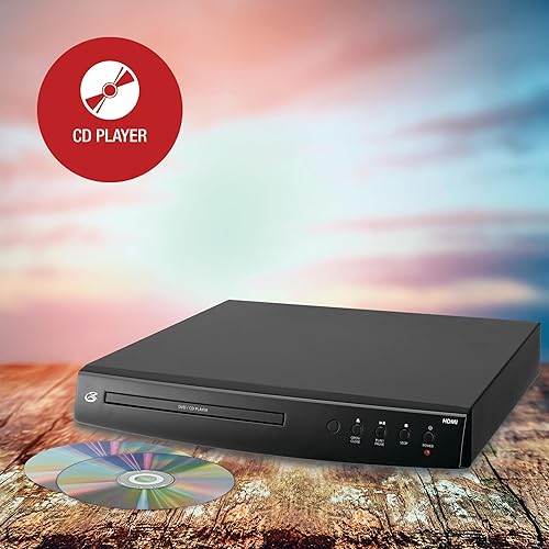 GPX DH300B 1080p Upconversion DVD Player with HDMI, Black 1080p Upconversion HDMI