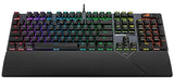 ASUS ROG Strix Scope II Gaming Keyboard, pre-lubed ROG NX Snow Linear Mechanical switches, Sound-dampening Foam, PBT doubleshot keycaps, Streaming hotkeys, Multi-Function Controls, Wrist Rest Snow Switch