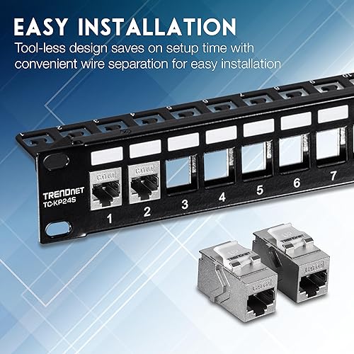 TRENDnet Cat6A RJ45 Keystone Inline Coupler Keystone Jack, 6-Pack, TC-KC06C6A, Keystone Jack Female to Female for Wall Plates & Blank Shielded Keystone Patch Panels, Ethernet Extender Adapter, Silver