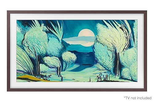 SAMSUNG 55-inch The Frame Customizable Bezel Modern Brown (VG-SCFA55BWBZA) [Canada Version] (2021-2025 Compatible) 55 Inch Modern Brown Wood