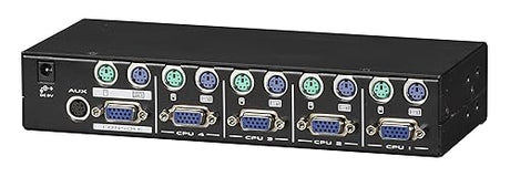 Black Box KVM Switch 4PT Single-Monitor, VGA, PS/2, Desktop, Cables Incl