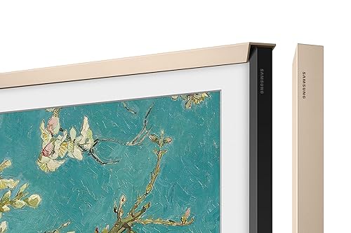 Samsung 85” The Frame TV Customizable Bezel, Magnetic, Quick and Easy Installation, VG-SCFC85SGMZA, 2023, Sand Gold Metal Sand Gold 85-Inch