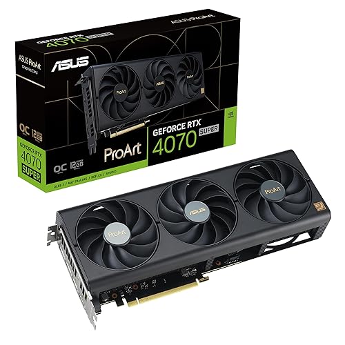 ASUS ProArt GeForce RTX™ 4070 Super OC Edition Graphics Card (PCIe 4.0, 12GB GDDR6X, DLSS 3, HDMI 2.1a, DisplayPort 1.4a)