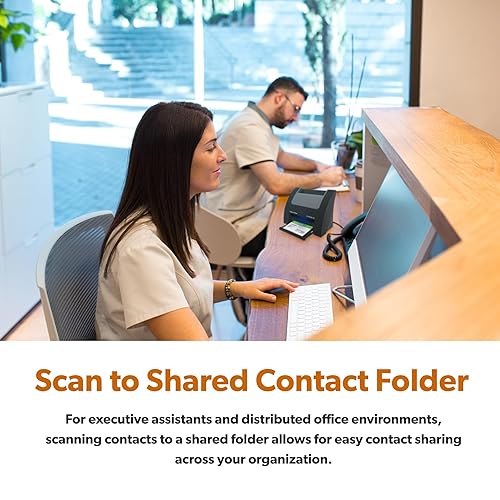 Ambir nScan 690gt High-Speed Vertical Card Scanner with AmbirScan Business Card for Windows PC Include Business Card Software License