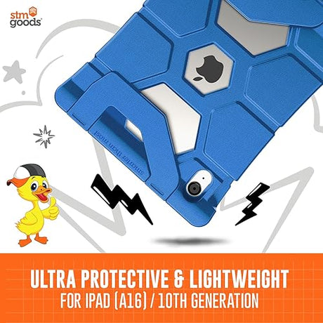 STM Goods Duxling iPad 10th Generation Case for Kids - Ultra-Protective, Two-Handle Design Allows for Easy Carry and Functions as a Multi-Angle Stand - Ideal for Parents, Teachers, Students - Green