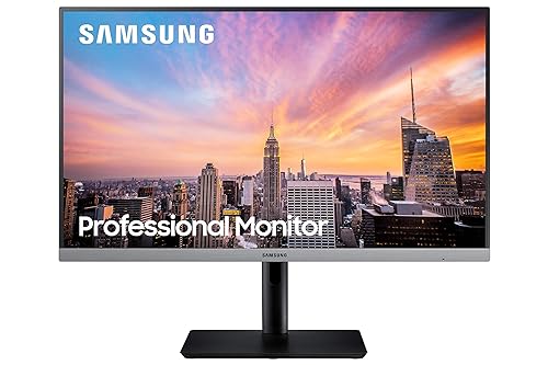 SAMSUNG 27” SR650 Series 1080p Computer Monitor for Business, 75Hz, VGA, HDMI, DisplayPort, USB Hub, Eye Saver Mode, 3-Year Warranty, ?LS27R650FDNXZA, Black 27-inch