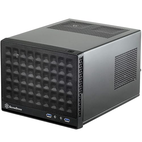 Silverstone Computer Case with Mesh Front Panel,Black (SG13B) Black (Standard)