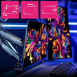 MSI MPG MT201DR V2-Premium RGB Dual Monitor Stand Arms,17-35 Support,VESA Compatible,Adjustable Heavy Duty Gas Spring Mount,44 lbs per Screen Capacity,Clamp&Grommet,Quick Release Plate-Gray