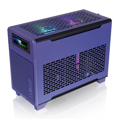 Thermaltake TR100 SFF Chassis; mITX Support; 18.9 Liters; PCIe 4.0 Riser Cable Included; 360mm GPU Clearance; 280mm Radiator Support; Removable PCIe Bracket; Future Dusk; CA-11A-00SNNN-00