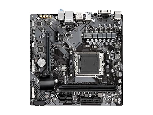 GIGABYTE A620M S2H (AM5/ LGA 1718/ AMD/ A620/ Micro ATX/ 5-Year Warranty/ DDR5/ Single M.2/ PCIe 4.0/ USB 3.2 Gen1/ Realtek 1GbE LAN/Q-Flash Plus/PCIe EZ-Latch/Motherboard)