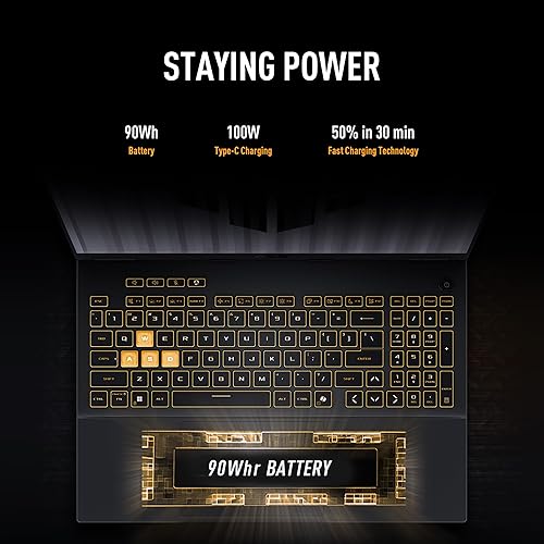 ASUS TUF Gaming F16 (2025) Gaming Laptop, 16” FHD+ 165Hz IPS-Level 16:10 Display, Intel® Core™ i7 Processor 14650HX, NVIDIA® GeForce RTX™ 5050, 16GB DDR5, 1TB PCIe Gen4 SSD, Wi-Fi 6E, Windows 11 Home RTX5050