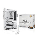 ASUS X870 MAX GAMING WIFI7 W AMD AM5 ATX Motherboard, 8-layer White PCB, 12+2+1 80A DrMOS, DDR5, PCIe 5.0 x16 Q-Release, 3x M.2, Wi-Fi 7 Q-Antenna, USB4® Type-C®, 2.5Gb LAN, BIOS FlashBack™, Aura Sync