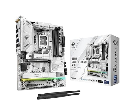 ASRock Intel Core Ultra Z890 Steel Legend WiFi 7 ATX LGA1851RL-ILM Motherboard DDR5 M.2 PCle 5.0 ARGB SATA3 6.0 Gb/s Thunderbolt